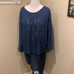 Lane Bryant Dark Teal (Peacock) blouse